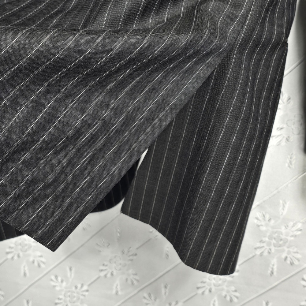 Murano Collezione Sport Coat Blazer Men 42R Charcoal Pinstripe Worsted Wool - Picture 9 of 10